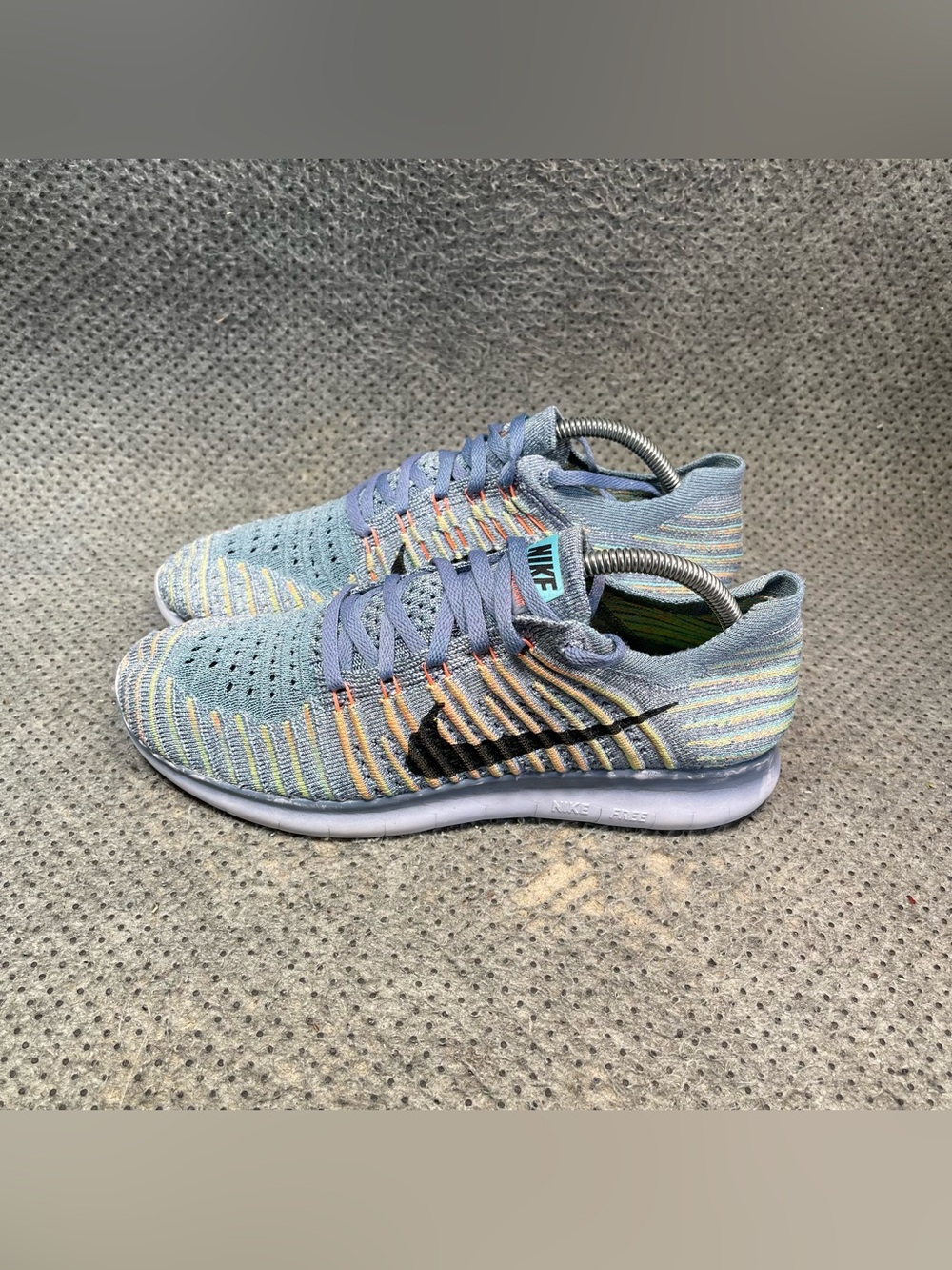 Nike Free RN Flyknit Ocean Fog Running Shoes Size 9.5 Women’s